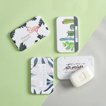 

Nordic Printing Diatomite Soap Dish Bathroom Washing Coaster Kitchen Sink Drain Soap Holder Portable Absorbent Non-slip Soap Mat