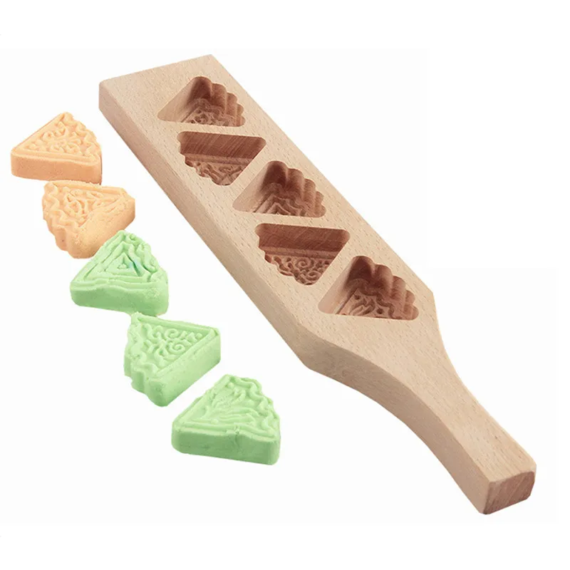 

1 Pc Wood Mooncake Baking Mold Cookies Mold 3D Flower Fondant Mooncake Tools Mooncake Decorating Kitchen Pastry mold Accessories
