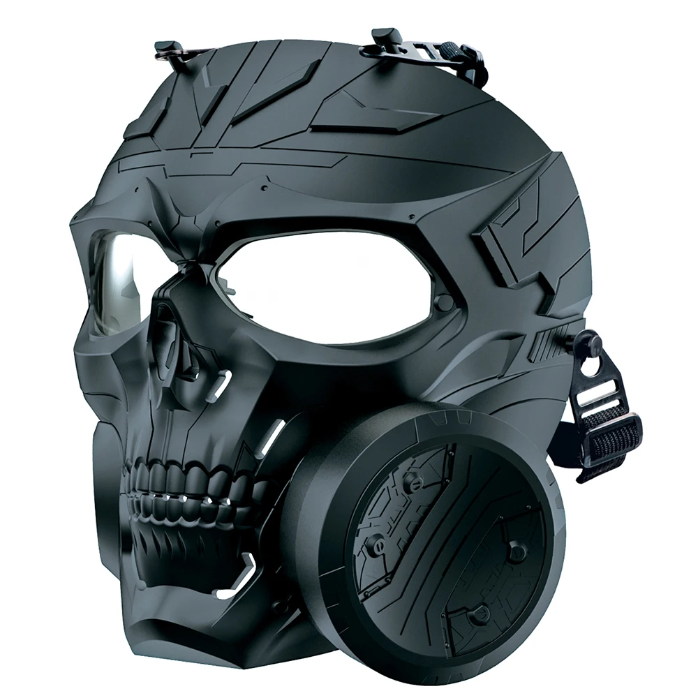 Airsoft Paintball Masks Biochemical Machinery Single Fan PC Lens Protective Mask Tactical BB Gun Shooting Hunting Accessories