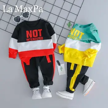 

2020 New Small Children's Baby Suit 1-3 Years Old Children's Baby Cartoon Fashion Casual Suit Color Matching Sleeve Style