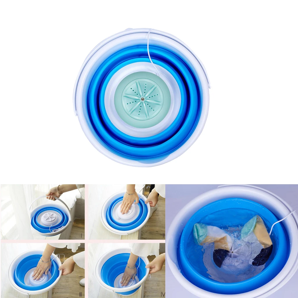 Mini Laundry Machine Washing Machine With Foldable Tub Portable for RV Business Trip