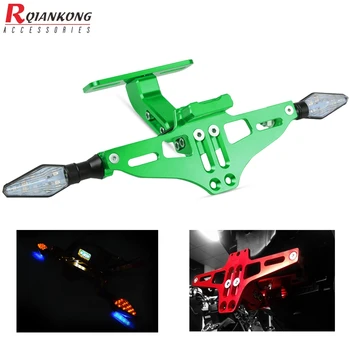 

Motorcycle Rear License Plate Mount Holder with LED Light Bracket For Kawasaki NINJA 400 Z 900 Z1000 Yamaha mt09 FZ09 MT 07 FZ07