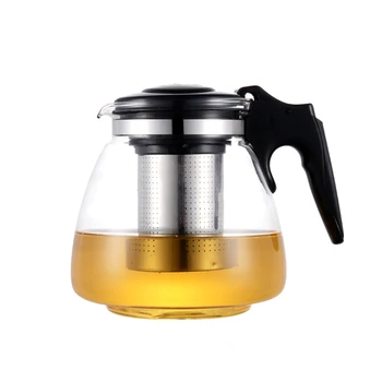 

900ml Teapot Heat-resistant Glass Tea Pot Removable Washable Tea Cup Pitcher with Filter and Handle Thickened Glass Water Bottle