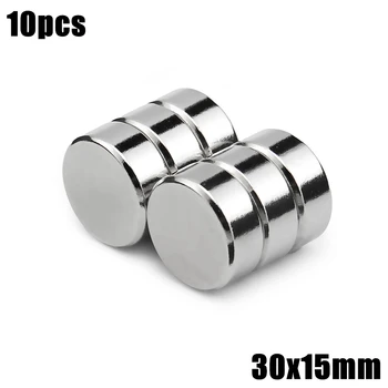 

10pcs 30x15mm Super Powerful Strong Bulk Small Round NdFeB Neodymium Disc Magnets Dia 30mm x 15mm N35 Rare Earth NdFeB Magnet