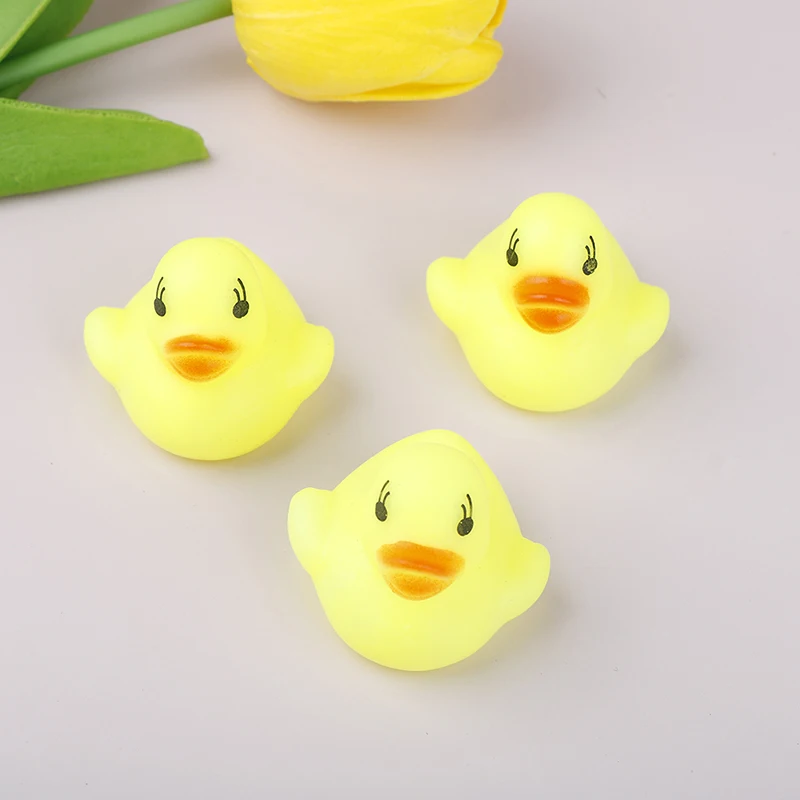 5 Pcs/Set Mini Baby Children Bath Toys Cute Rubber Duck Fishing Net Shower Ga_BE 