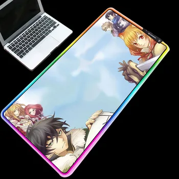 

Yuzuoan RGB anime shield heroes into the list mouse pad LED cool side light desk pad notebook pad
