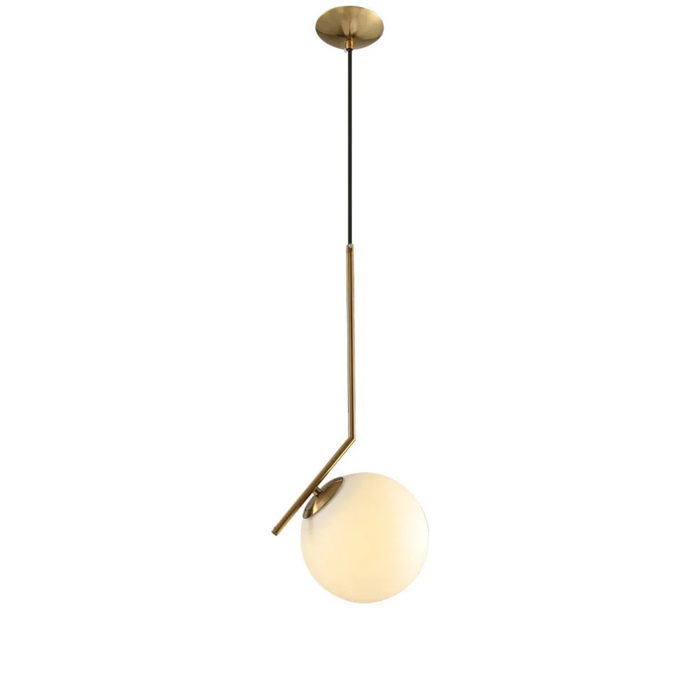 Современный золотой скандинавский подвесной светильник для гостиной, спальни, минималистичный ресторанный декор для одежды, подвесной светильник со стеклянным шаром