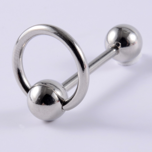Surgical Steel Tongue Rings Punk Rock Style Hypoallergenic Piercing Tongue Nails Tongue Barbells Piercing Body Jewelry 14g