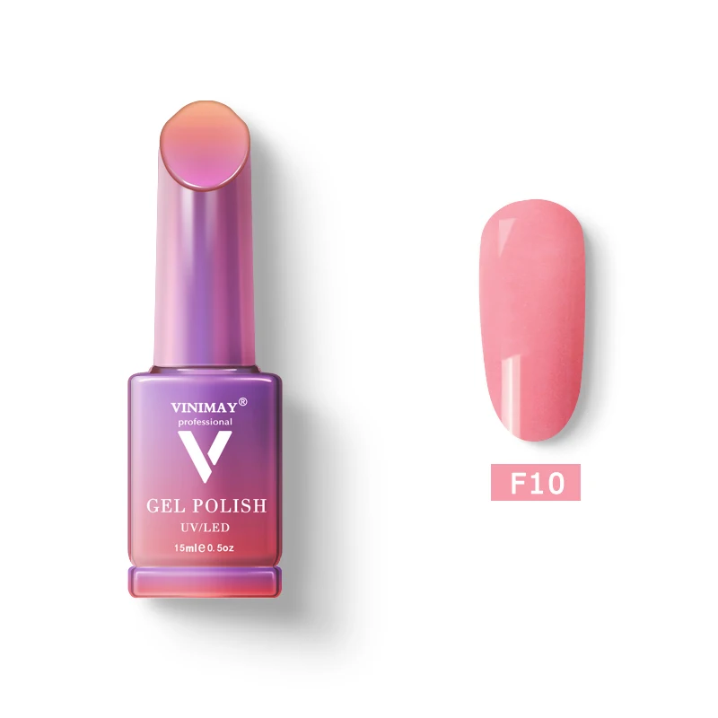 F10 VINIMAY Skin Pink France Gel Nail Polish vernis semi permanant UV Gelpolish Nail Art Design Manicure Nails Gel Polish Lacque - Цвет: F10