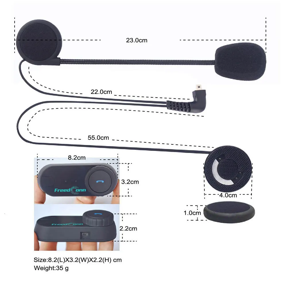 2 шт FreedConn мотоциклетный домофон Bluetooth шлем T-COM OS FM 2 Rider BT переговорные мото стерео HandFree гарнитуры микрофон