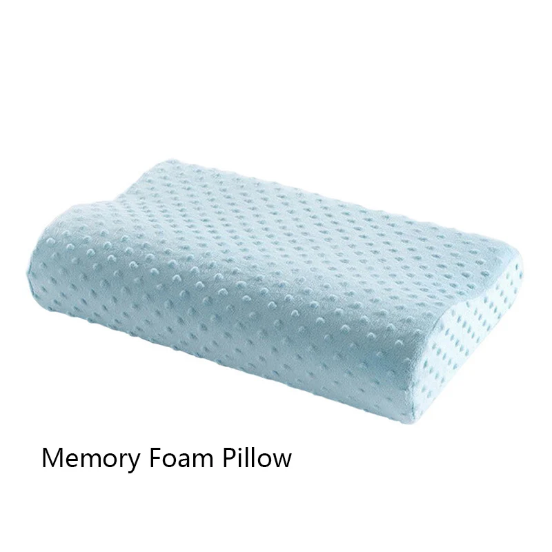 blue Подушка из пены с эффектом памяти, 3 цвета, Ортопедическая подушка, латексная подушка для шеи, волокно, медленный отскок, мягкая подушка, массажер для шейного отдела, забота о здоровье - Цвет: blue