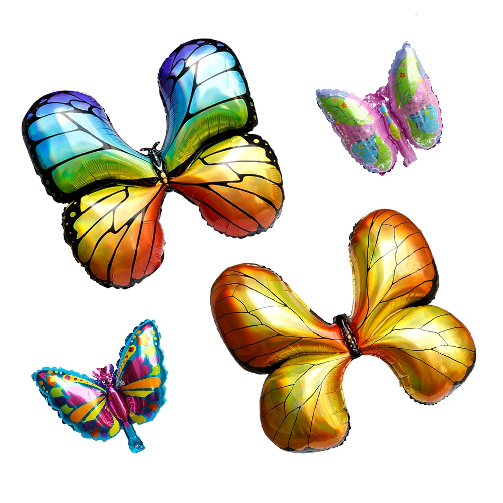 Happy New Year 2020 Colorful Butterfly Aluminum Film Balloon Home Picnic Party Decoration Photo Equipment Children S Toys Ballons Accessories Aliexpress
