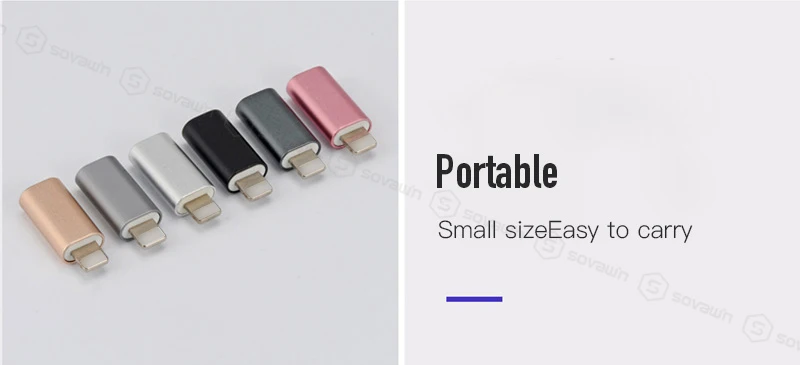 Sovawin адаптеры для мобильных телефонов Micro USB Female to 8 Pin Интерфейс Apple разъемы Micro USB быстрая зарядка для iPhone 8