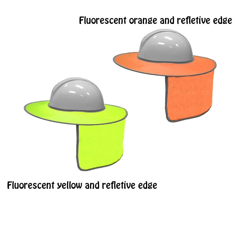 Summer sunshade outdoor construction safety hard hat sun shade shield neck protector helmets shield anti-glare safety helmet