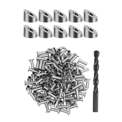 Promotion! Rondelle biseautée en acier inoxydable T316, 120 pièces, 1/4 pouces, Angle de 30 degrés, avec 120 manchons de protection 