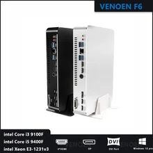 VENOEN NVIDIA 4K computadora de juegos Intel Core 9th I3-9100F I5-9400F Xeon E3-1231 v3 GTX 1050ti minipc con multi HDMI DVI 2 lan DP