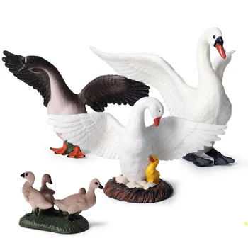 

White Swan/Duck Animal Figure Collectible Toys Wild Animal Action Figures Kids Plastic Cement Toys