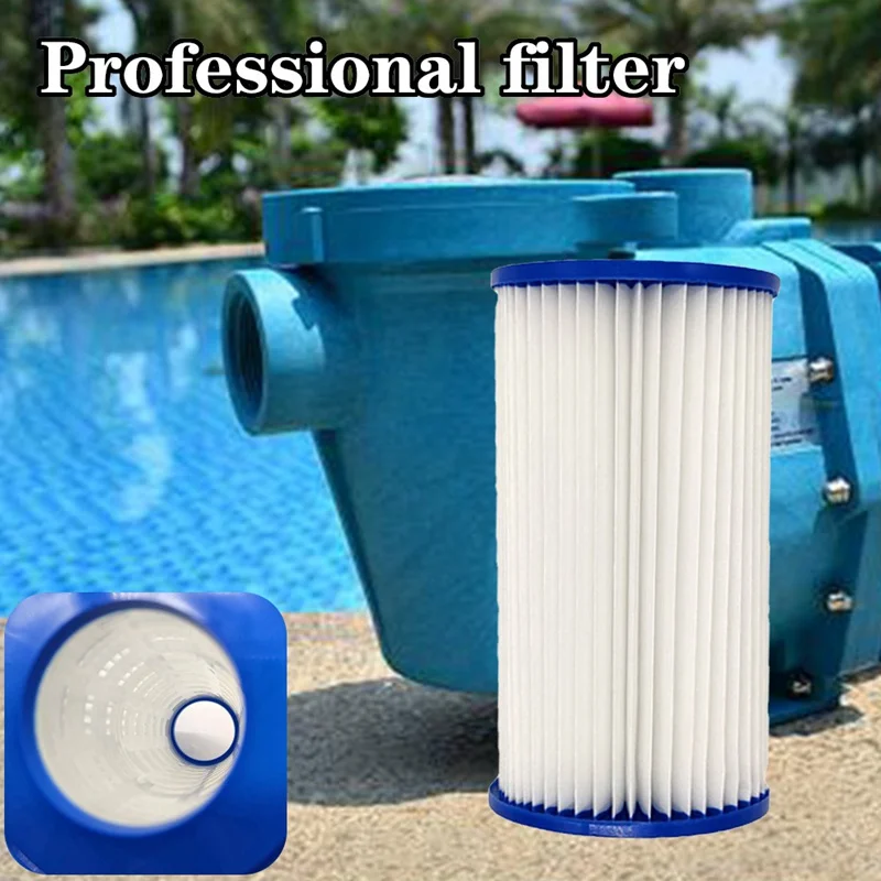 2pcs Water Filter Pump Cartridge Strainer Tub Spa Bath Swimming Pool Water Filter Pump Replacement Tool Type A Paper Filter