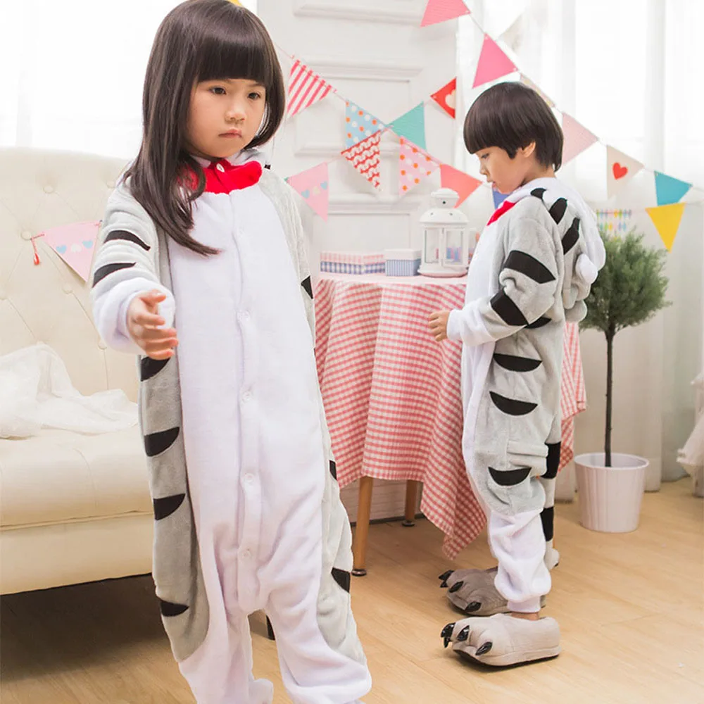 Winter Soft Warm Unicorn Lion Spider Kigurumi Pajamas Hooded Animal Cartoon Cosplay Boys Pyjamas Pajamas for Kids Sleepwear designer pajama sets Sleepwear & Robes