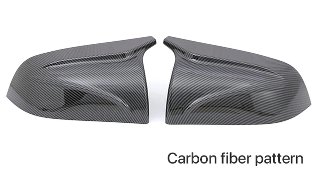 Couvercle de rétroviseur latéral de style M, capuchons en fibre de carbone,  motif noir brillant, modèles 3, 2017, 2018, 2019, 2020, 2021 - AliExpress