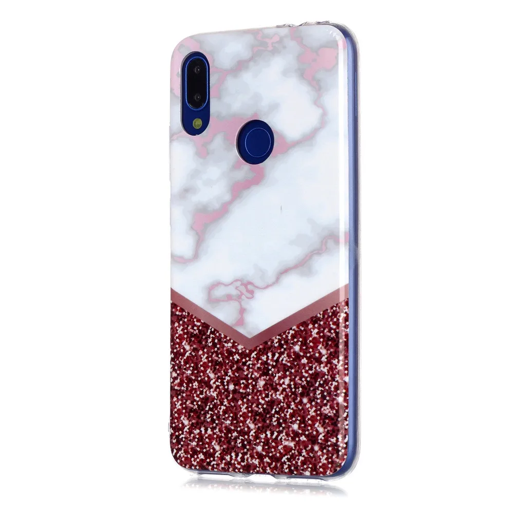Чехол Mosunx для Redmi Note 7 6,3 дюйма, силиконовая задняя крышка, прозрачный мягкий ТПУ, ультратонкий, устойчивый к царапинам и УФ-излучению - Цвет: Небесно-голубой
