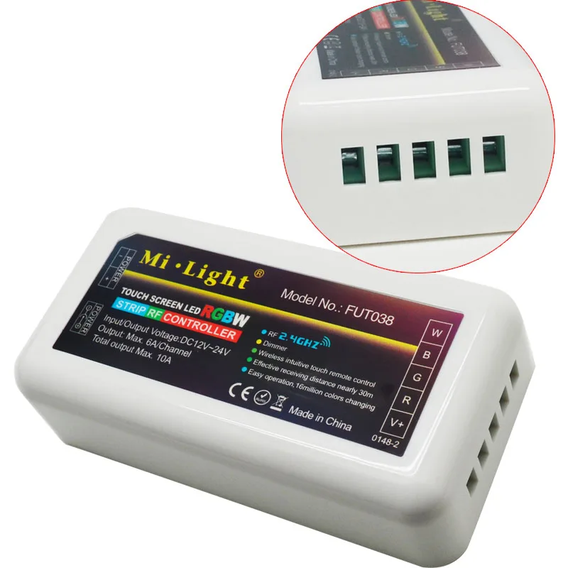 Mi светильник светодиодный контроллер WiFi беспроводной RGBW/RGBWW 2,4G 4-Zone RF сенсорный пульт дистанционного управления для 5050 RGB/RGBWW светодиодные ленты