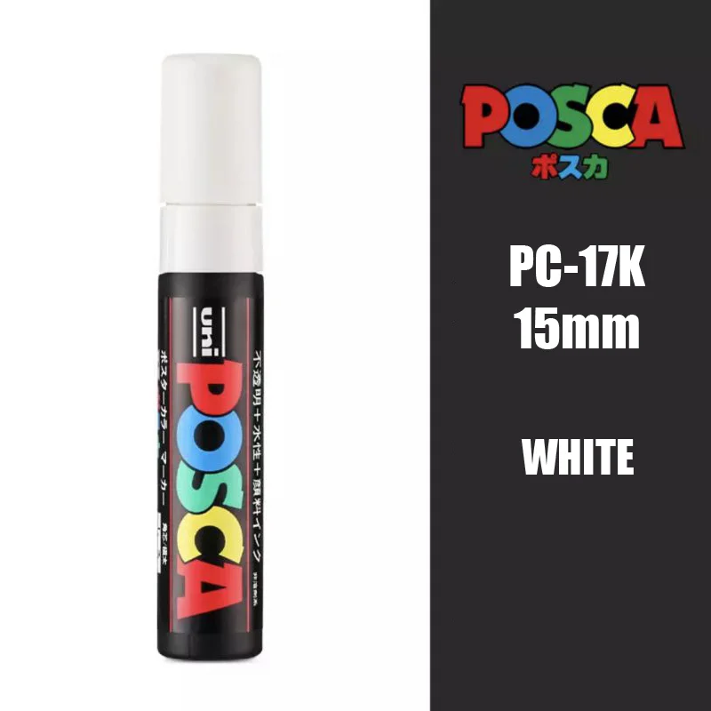 Posca Marker : Pc-17K : Extra Broad Chisel Tip : 15mm : Black