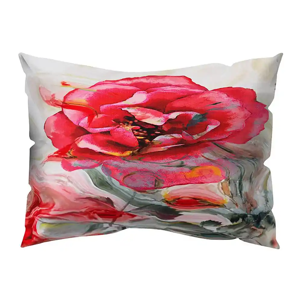 Peônia flor 30cm x 50cm capa de almofada linho lance travesseiro carro decoração para casa fronha decorativa