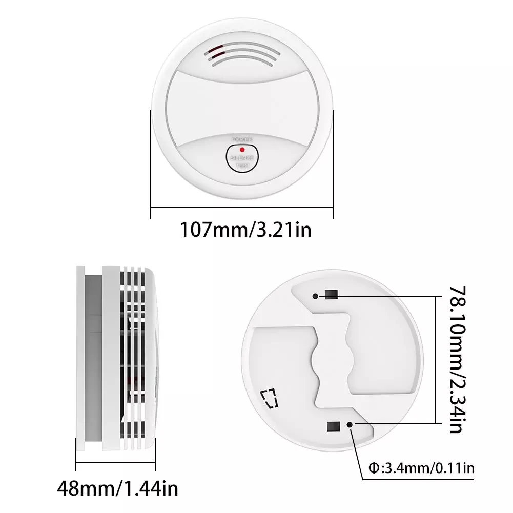 Tuya Smart Wifi Smoke Detector Sensor 80DB Alarm Fire Smoke Detector Wifi Fire Protection Home Security Alarm Smart Life APP smoke alarm