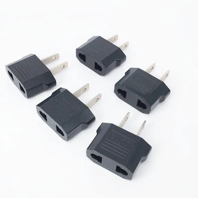 EU to US Travel Power Plug Adapter Converter - European to American Outlet Adapter (1/2/5 Pack)