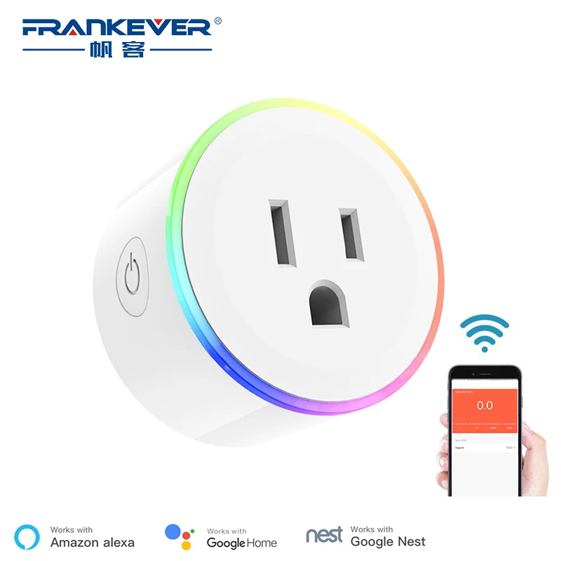 FrankEver штепсельная вилка стандарта США WiFi умная розетка таймер с регулируемой