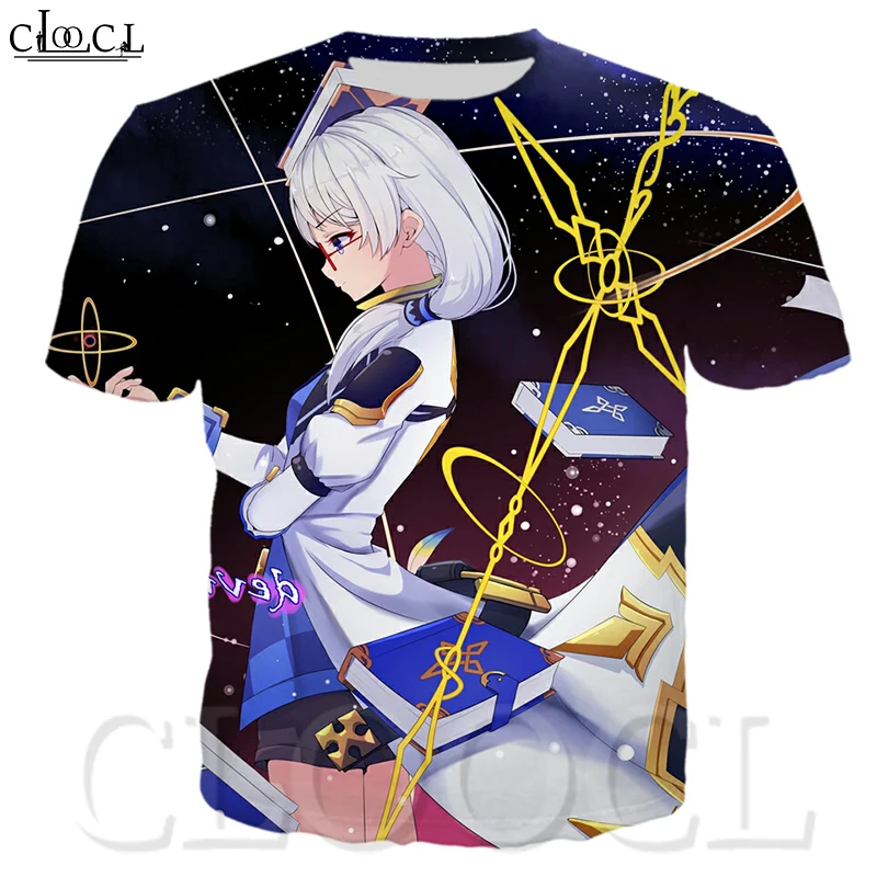 Мужская футболка CLOOCL летняя с рисунком игры Honkai Impact 3 модная и Повседневная