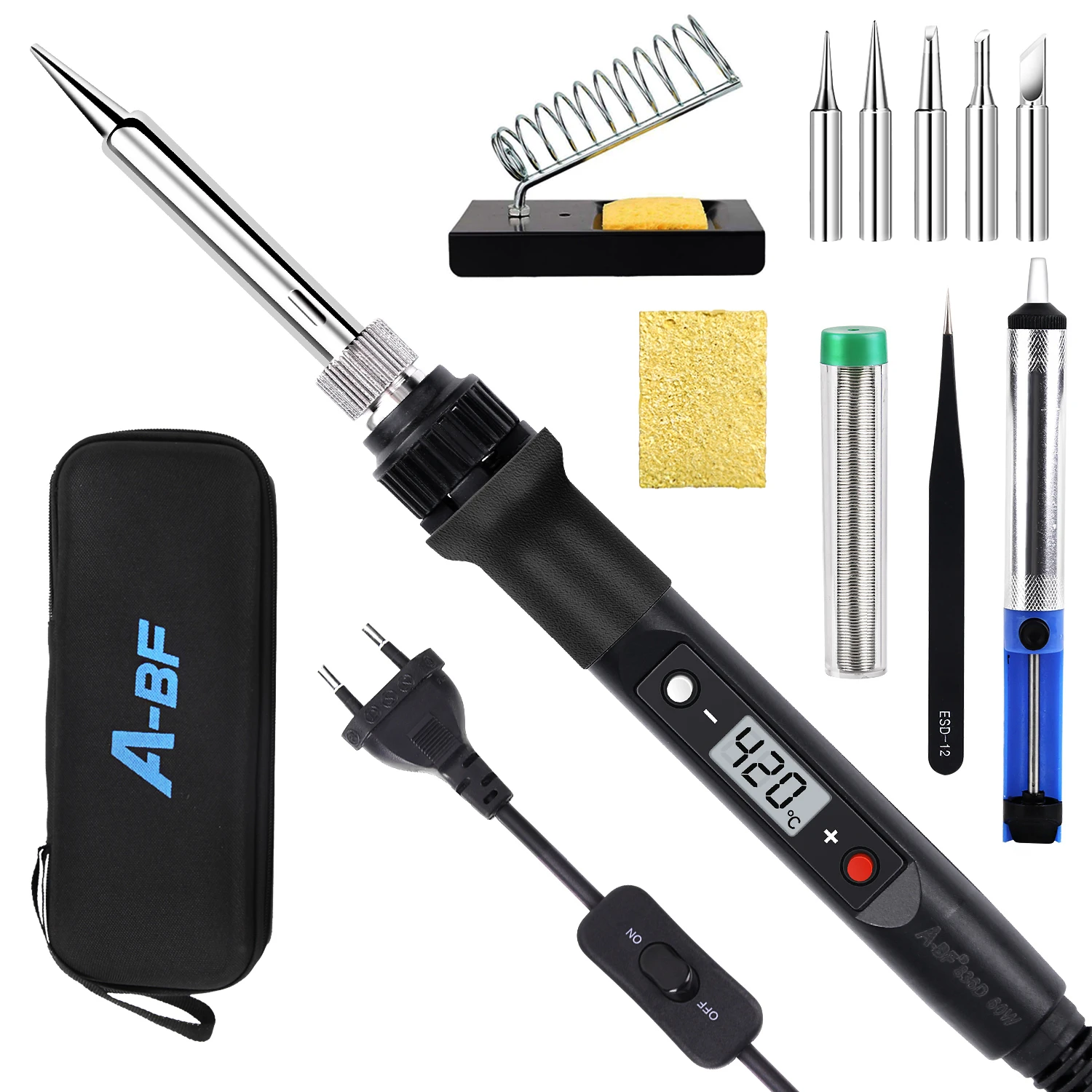 Easy To Use Best 60 Watt Soldering Iron Kit w/ Adjustable Temperature Soldering Easy To Use Best 60 Watt Soldering Iron Kit w/ Adjustable Temperature Soldering