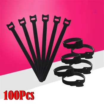 

100Pcs T-type Cable Ties Cable Data Cable Management Tape Self-adhesive Cable Management Cable Ties Organiser Fasten Cable