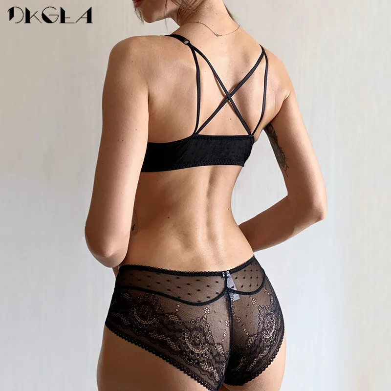 Beste Voorsluiting Beha Slipje Sets Kant Borduurwerk Vrouwen Lingerie Set Verzamelen Brasserie Zwarte Dikke Push Up Bh Sexy Ondergoed Set