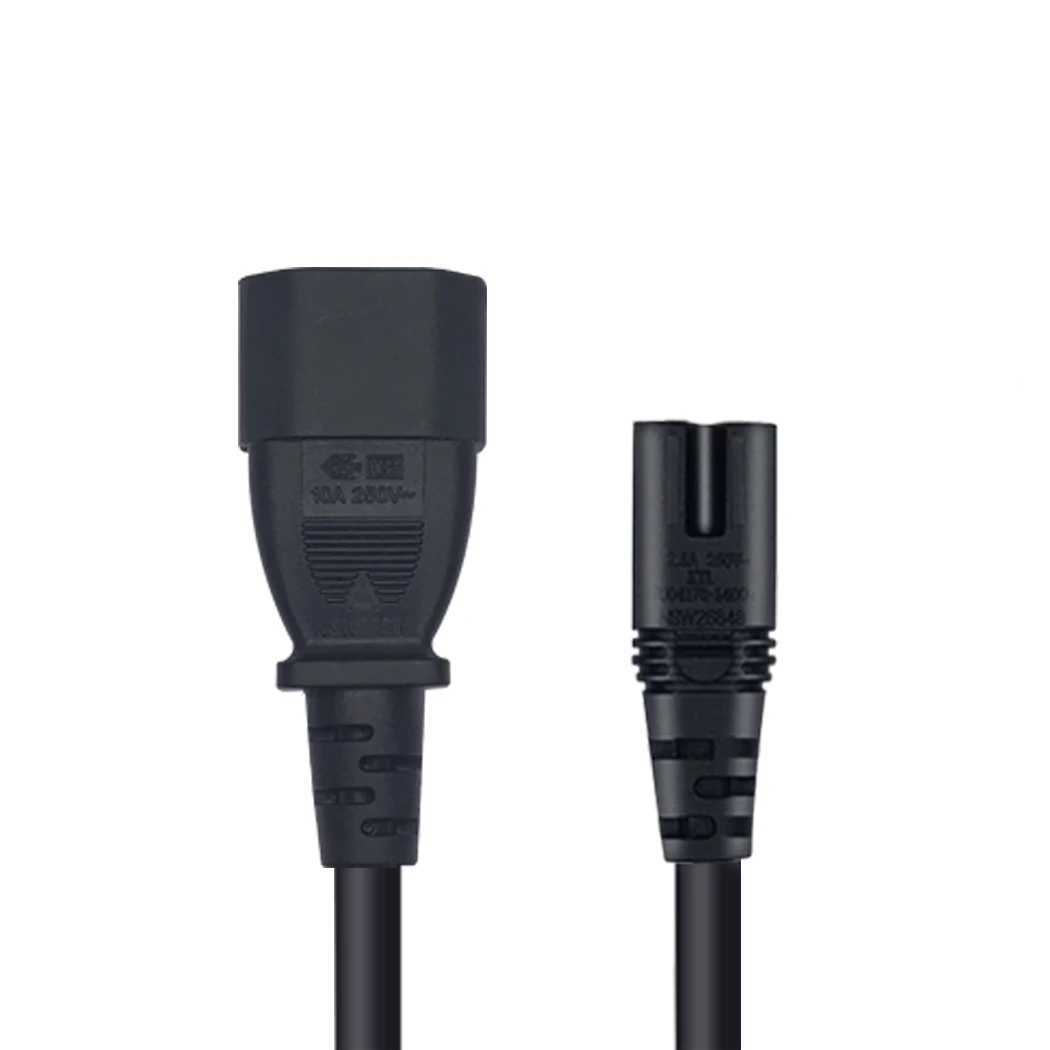 JORINDO 0.6M/1.96FT,IEC320 C14 to C7 PUD/UPS Adapter Cable,IEC C7 female to C14 male Cable Switcher,Used connect desk lamp