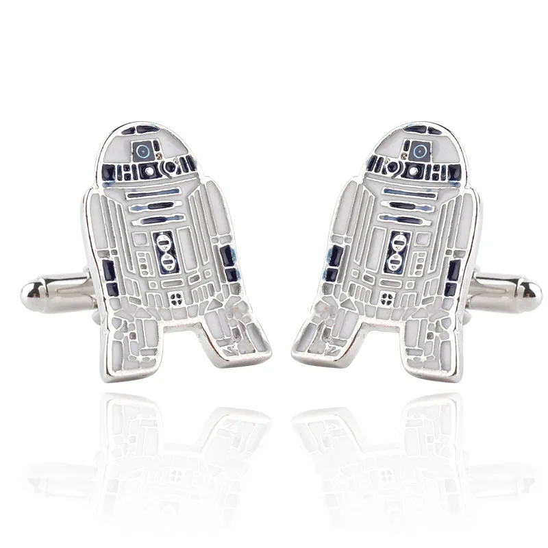 Star Wars Cuff Links Buttons Falcon Darth Vader Letter Tie Clips Alloy Shirt Cufflinks Men Jewelry Gift