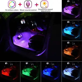 

A set of APP + USB voice control 48 led voice control lamp atmosphere lamp