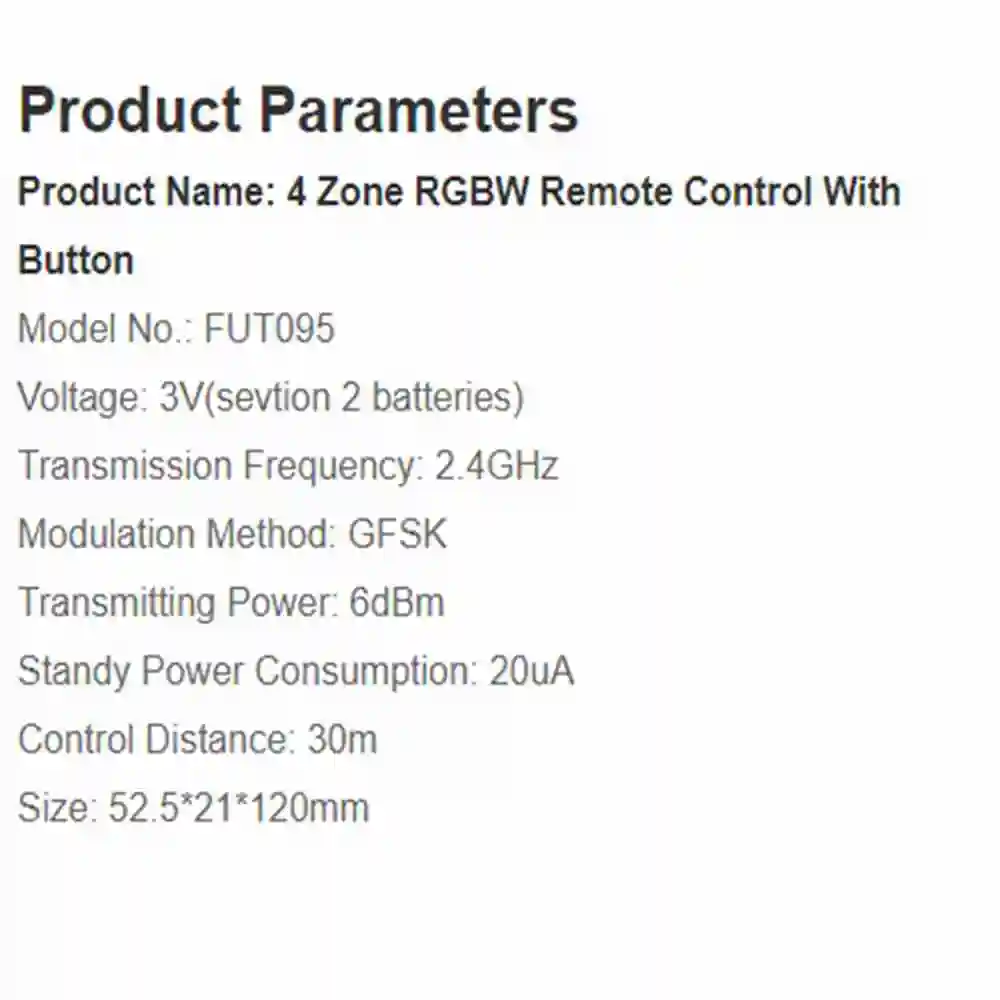 Miboxer(milight) FUT095 беспроводной светодиодный 2 4G RF 4 зонный сенсорный экран RGBW пульт