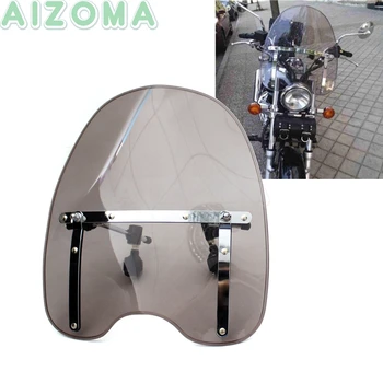 

Motorcycle Smoke Windsheild Windscreen w/ Bracket Universal For Harley Cruisers KAWASAKI YAMAHA SUZUKI Vulcan V-Star 650/750/900