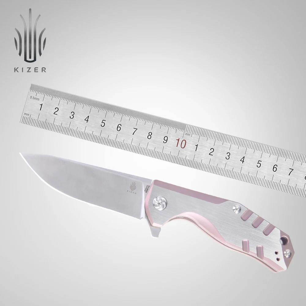 Kizer охотничий нож для выживания KI4461A2 розовый нож высокого качества тактические инструменты для улицы