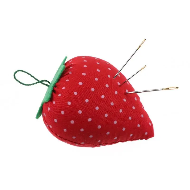 

Strawberry Needle Pincushion Cross Stitch Sewing Pin Storage Holder Cushion