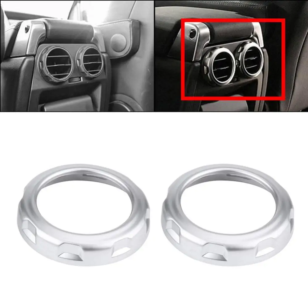 

2Pcs Chrome Car Rear Air Outlet Vent Ring Trim Sticker For Land Rover Discovery 4 Lr4 2009 2010 2011 2012 2013 2014 2015 2016