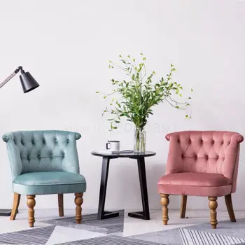 

Single Nordic Small Sofa Chair Balcony Leisure American Luxury Ins Cloth Stool Lazy Man Back Tiger Single Chair