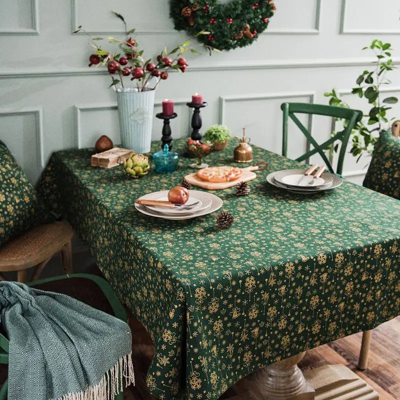 Купить Скатерть Лен Зеленого Цвета