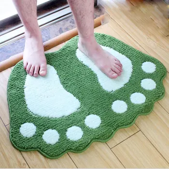 

Foot Print Bath Mats, Non-slip Bathroom Carpet, Mat Toilet Bathroom Rug Bath Pad Carpets 48cm*67cm