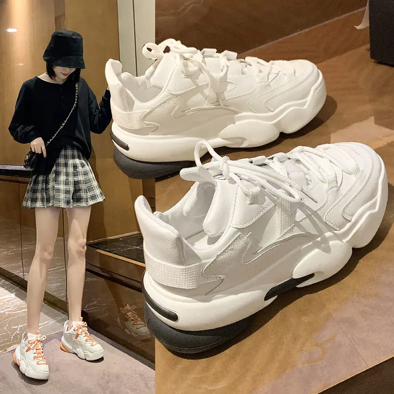 Women Spring New Fashion Platform Sneakers Running Shoes Outdoor Sports Breathable Mesh Comfort Walking Jogging | Спорт и