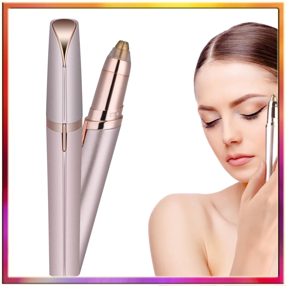 

Electric Eyebrow Trimmer Makeup Painless Eye Brow Epilator For Women Shave Eyebrows Lipstick Knife Dipilator Facial Hair Removel