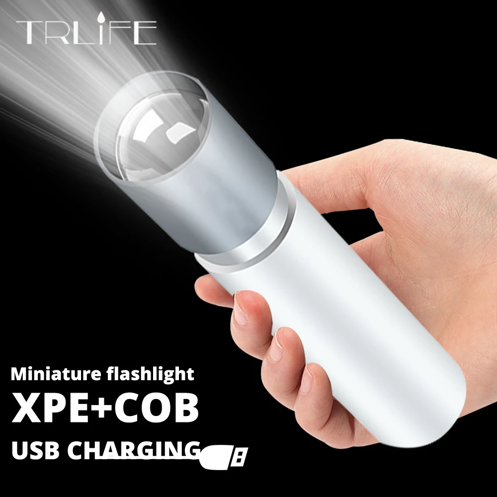 Светодиодный мини фонарик перезаряжаемый от USB водонепроницаемый фонарь с