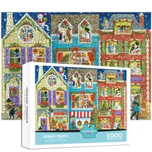 Puzzle en papier coloré pour adultes, 1000 pièces, haute qualité, thème de noël, forme spéciale, emballage anglais, Partitions, cadeau, nouveauté
